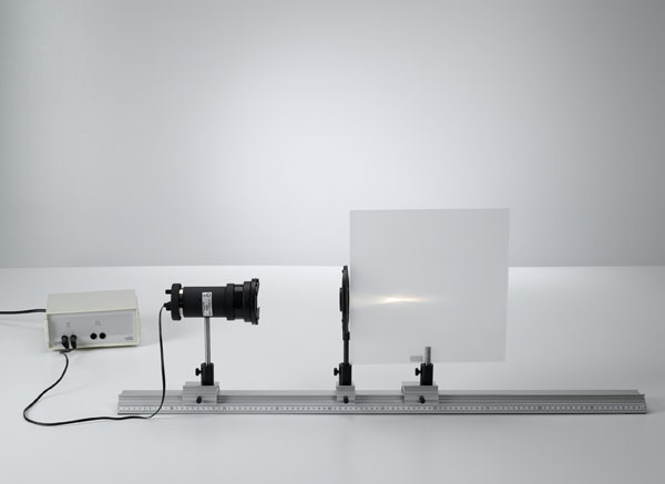 Determining the focal lengths at collecting and dispersing lenses using collimated light