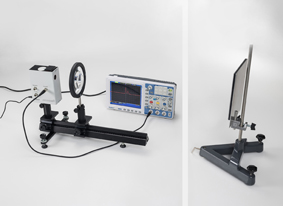 Determining the velocity of light in air from the path and transit time of a short light pulse