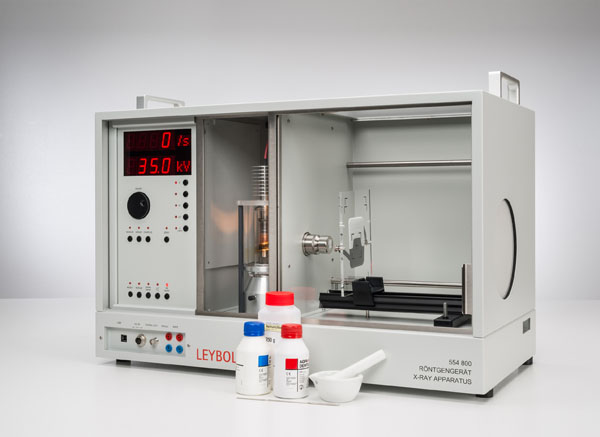 Debye-Scherrer photography: determining the lattice plane spacings of polycrystalline powder samples