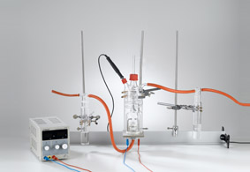 Determination of the heat of combustion of benzoic acid using stand material